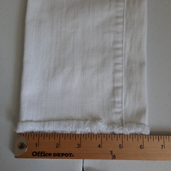 Madewell Alley Straight Distressed Raw Hem White Jeans size 29 - Picture 15 of 16
